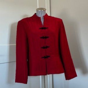 Quilted Red Jacket with Frog Closures (14P)